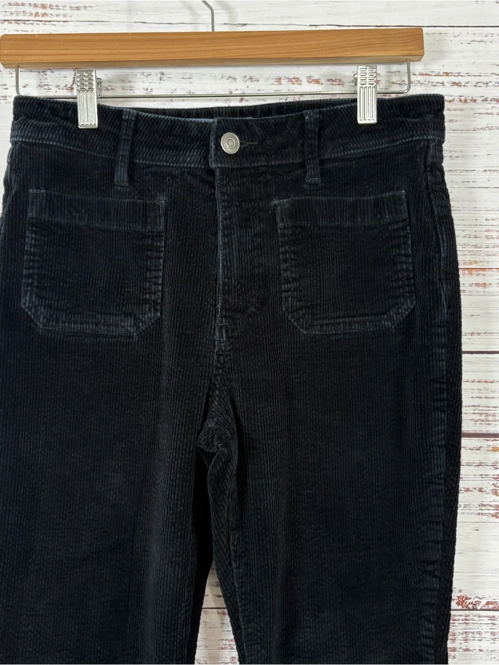 ModCloth All Aboard For Corduroy Navy Mid Rise Flare Pants - Picture 2 of 16
